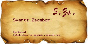 Svartz Zsombor névjegykártya